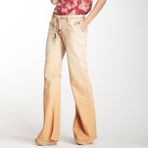 NWT Free People Wide Leg Linen Blend Ombre Pant